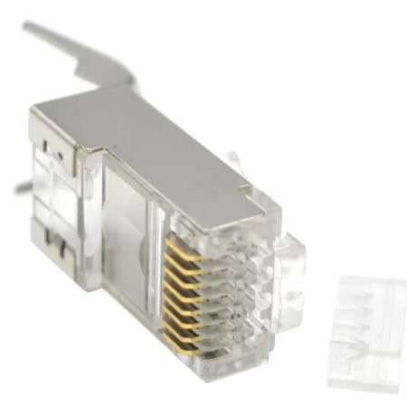 LC-PTF7-01/10 Gembird Zasticeni modularni CAT7 prolazni utikac 15u pozlacen, FTP, SFTP, 10 kom.