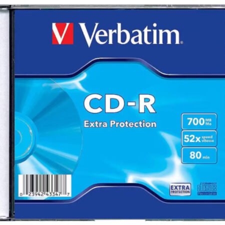 VERBATIM plasticna kutija CD-R 700MB 52X SLIM CASE 43347 43348 77DL/Z