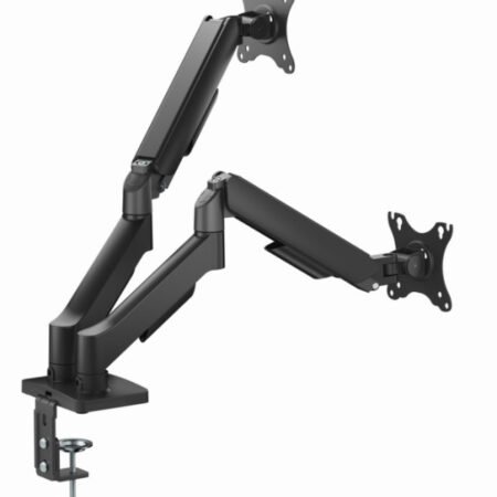 MA-DA2U-01 Gembird Podesivi stoni nosac za 2 monitora sa USB portovima, 17-32, 9kg