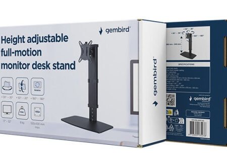MS-D1ST-02 Gembird Postolje za sto za monitor sa podesivom visinom i potpunim pokretom,max.32inc 8KG