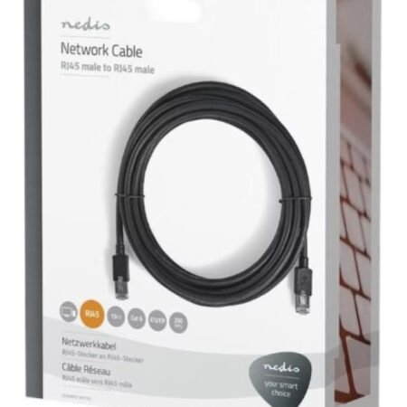 CCBW85100AT150 Nedis Mrezni kabl, CAT5e UTP Patch cord 15m black (alt. PP12-15M)