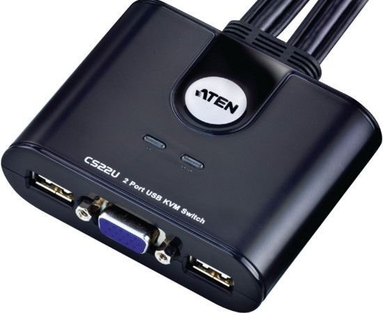 CS22U-AT ATEN 2-port USB KVM switch sa kablovima - Slika 3