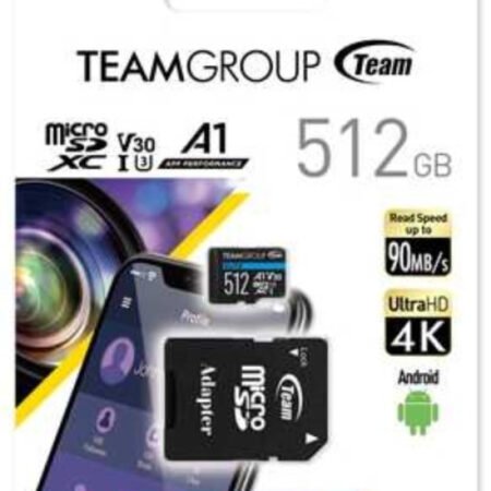 TeamGroup MICRO SDXC 512GB ELITE, UHS-I U3 V30 A1, 100/90MB/s +SD Adapter TEAUSDX512GIV30A103