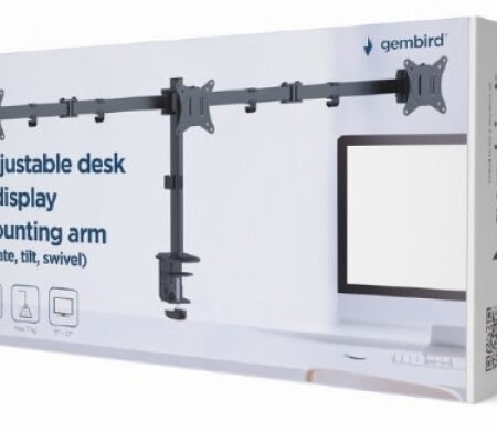 MA-D3-01 Gembird Podesivi stoni drzac za monitor sa tri ruke,tilt,rotacija, okretanje, 17-27 max.7kg