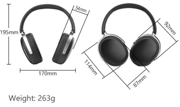 A4-BH350C A4Tech FSTYLER bluetooth v5.3 slusalice, ANC, 40mm, 32ohm, 500mAh, BLACK - Slika 2