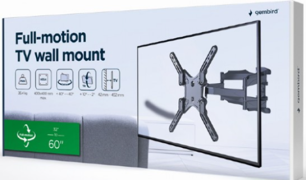 WM-60ST-01 Gembird TV nosac okretanje/tilt 32-60 VESA max.40x40cm, max 36kg, drzac - Slika 3