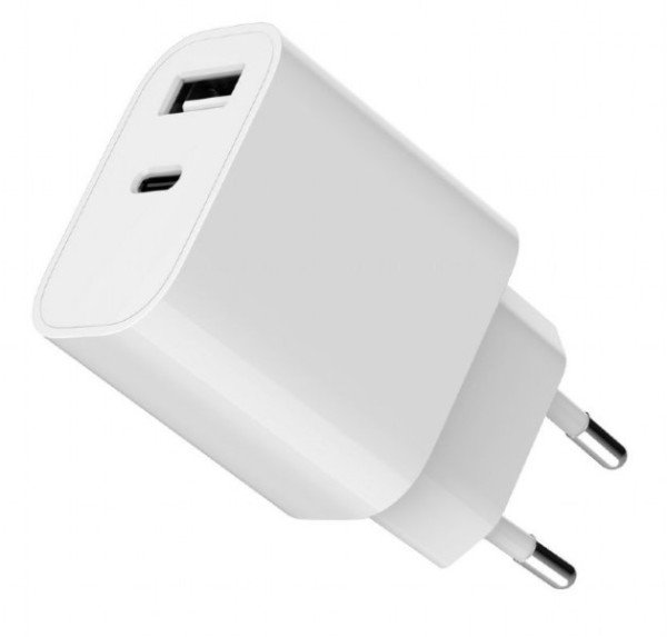 TA-UC-2AC12-01 Gembird USB punjac, 2-port USB-A+ USB-C, 2.4 A, white - Slika 2