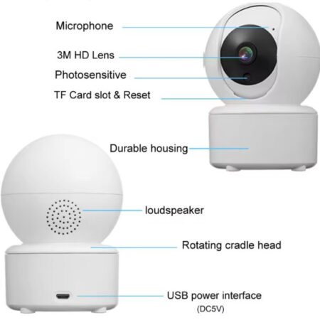 CAM-IP3MP-Q7 GMB kamera 3 mpix microSD iCSee xmeye pro app Two-way voice PTZ 3,6mm