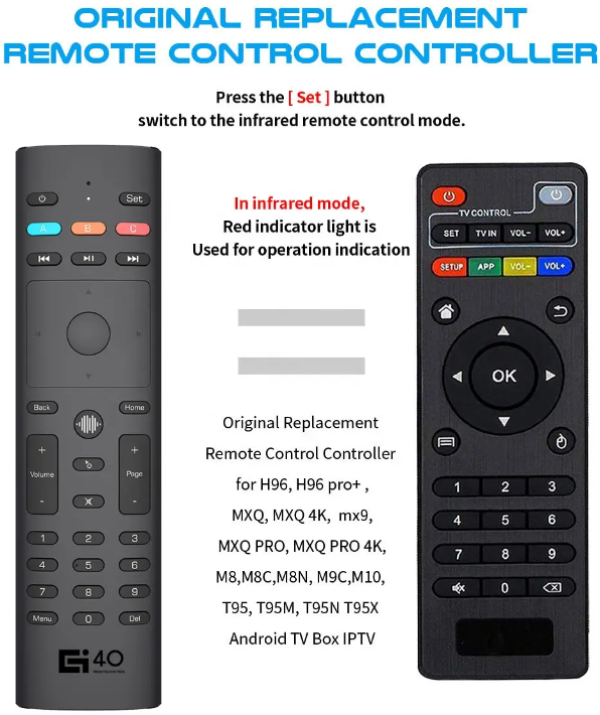 GMB-G40S AIR MOUSE * Remote control for TV/PC, With Gyroscope smart google Google Assistant - Slika 2