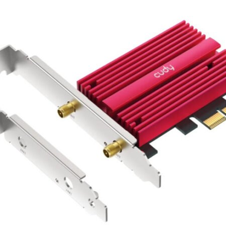 Cudy WE4000 AX5400 Wi-Fi 6/6E Bluetooth 5.2 PCIe Adapter, Tri-Band 2,4G/5G/6G, 2x5dBi Antenna
