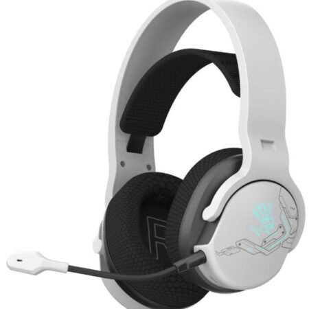 A4-GR370 WHITE A4Tech Bloody gejmerske slusalice sa mikrofonom, BTv5.3+2,4Ghz+kabl, 50mm/16ohm, RGB