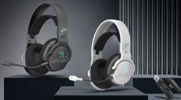 A4-GR370 WHITE A4Tech Bloody gejmerske slusalice sa mikrofonom, BTv5.3+2,4Ghz+kabl, 50mm/16ohm, RGB - Slika 3