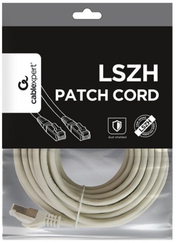 PP6A-LSZHCU-7.5M Gembird Mrezni kabl, SFTP CAT.6A BAKARNI LSZH Patch cord 7.5m Grey - Slika 2