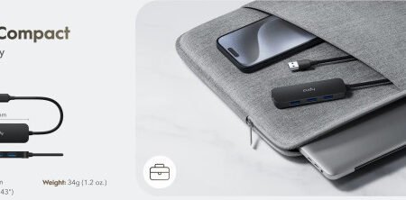 Cudy UH40A HUB 4 USB3.0 4-port, storage speed 5Gbps, black (alt. UHB-U3P4-03)