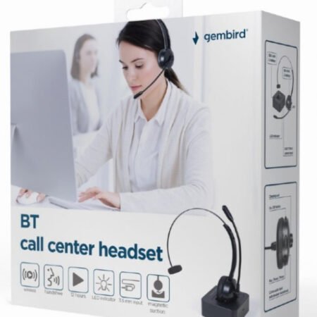 BTHS-M-01 Gembird Bluetooth slušalice za Call centar, mono, crne
