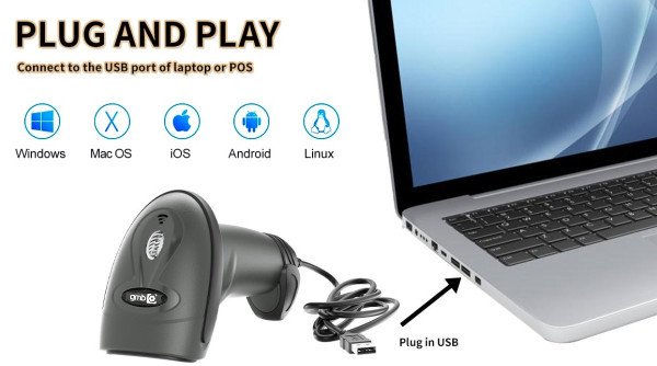 POS-BS3208 GMB 2d Hi Performance CMOS barcode scanne, barkod skener, wired USB - Slika 3
