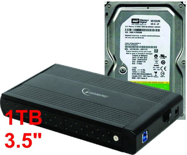 HDD 3.5 * 1TB SET USB 3.0 SATA eksterno kuciste + 1TB WD10EURX WD/ EE3-U3S-3 - Slika 3
