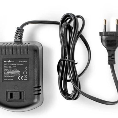 POCO101 Konvertor snage, 230V AC 50Hz, 65W, Euro, Black Omogucava upotrebu opreme iz SAD u Evropi