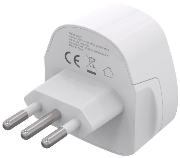 Travel adapter A-AC-ITMINTF Gembird IT suko 10A - Slika 4