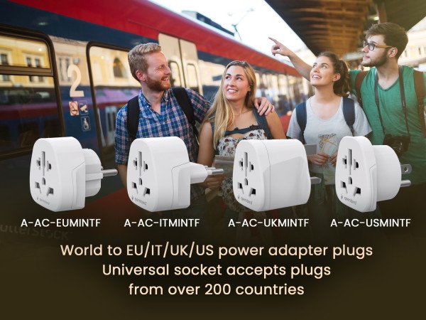 Travel adapter A-AC-ITMINTF Gembird IT suko 10A - Slika 2