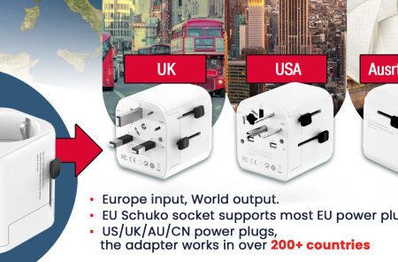 Travel adapter TPA-EU1A1C20-01-W Gembird Univerzalni, sa uzemljenjem 20W