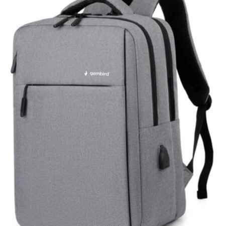 NCC-15-KLB012 Gembird Ranac poslovni Sivi za laptop 15,6inc 41x30x15cm USB konektor, 950g
