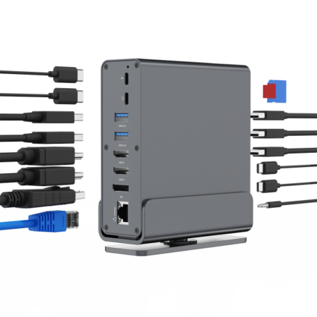 A-CF-COMBO15-01 Gembird USB Type-CF 15-in-1 multi-port adapter (USB hub, Type-CF, HDMI, DP, LAN,3,5)