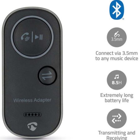 BTTC2500BK Bluetooth Transmitter Receiver Audio, video, input: USB-C Female, output:3.5mm Black
