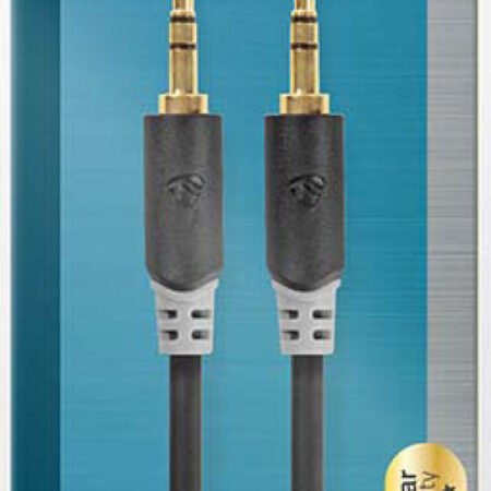 CABW22000AT20, Stereo kabl, 3,5 mm muški na 3,5 mm muški, Pozlac´eni, 2,00 m, Antracit