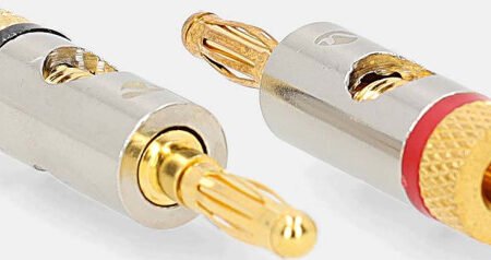 CATB26900GD, Banana konektor, Ravni, Muški, Pozlaceni, Preènik kablovskog ulaza: 3,0 mm, 2kom