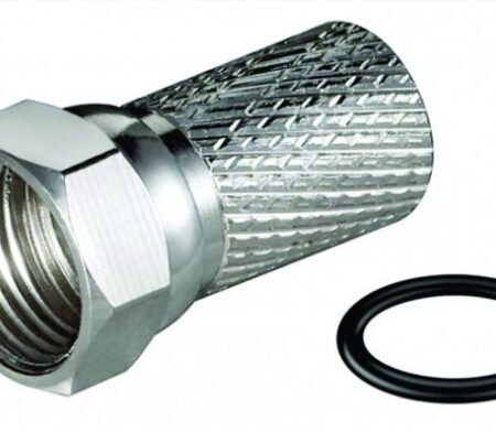 CON-FC-001RING **  F male connector for RG6 cable, 6.6mm, Zinc,with water proof ring - min.25kom(9)