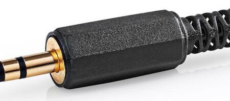 CAVC22900BKG, Audio konektor, Ravni, Muški, Pozlaceni, Lemljenje, Preènik ulaza: 4,0 mm,PVC, 1 kom