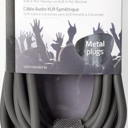 COTH15010GY30, Balansirani audio kabl, XLR 3-pinski muški, XLR 3-pinski ženski, Niklovani, 3,00 m