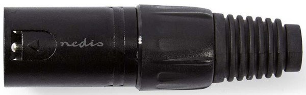 COTP15900BK, XLR konektor, Ravni, Muški, Niklovani, Lemljenje, Preènik kab. ulaza: 5,0 mm, 1 kom