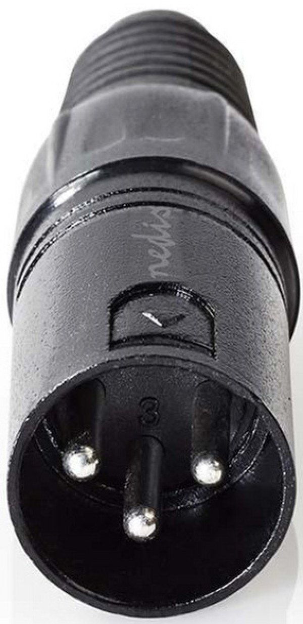 COTP15900BK, XLR konektor, Ravni, Muški, Niklovani, Lemljenje, Preènik kab. ulaza: 5,0 mm, 1 kom - Slika 2