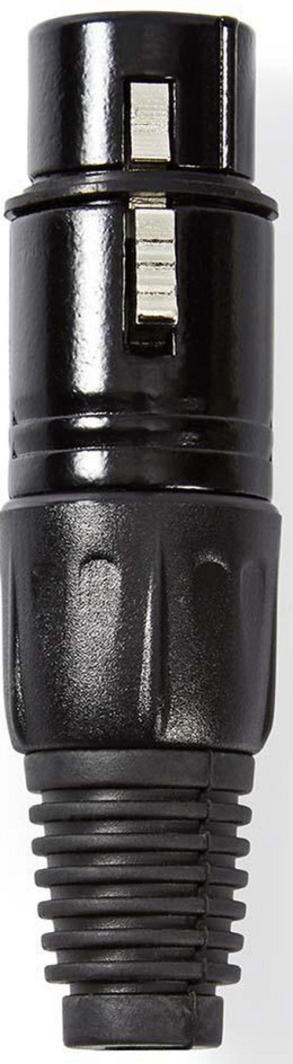 COTP15902BK, XLR konektor, Ravni, Ženski,Niklovani, Lemljenje,Preènik kab. ulaza: 5,0 mm, Crni,1kom