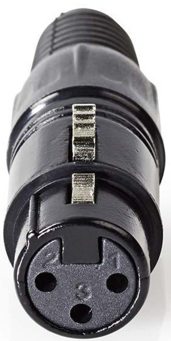 COTP15902BK, XLR konektor, Ravni, Ženski,Niklovani, Lemljenje,Preènik kab. ulaza: 5,0 mm, Crni,1kom - Slika 4
