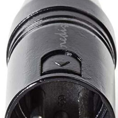 COTP15942BK, XLR adapter, XLR 3-pinski muški, 6,35 mm muški, Niklovani, Pravi, Metalni, Crni, 1 kom