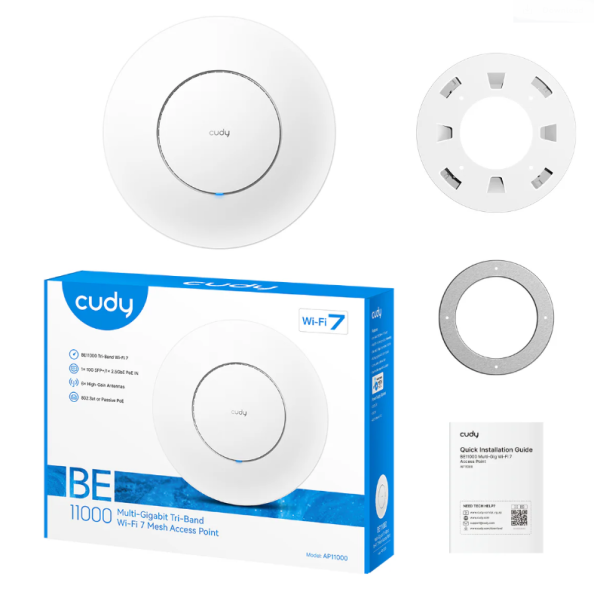 Cudy AP11000, BE11000 Multi-Gigabit Tri-band Wi-Fi 7 Mesh Access Point, 5.7 Gbps+4.3 Gbps+688 Mbps - Slika 4
