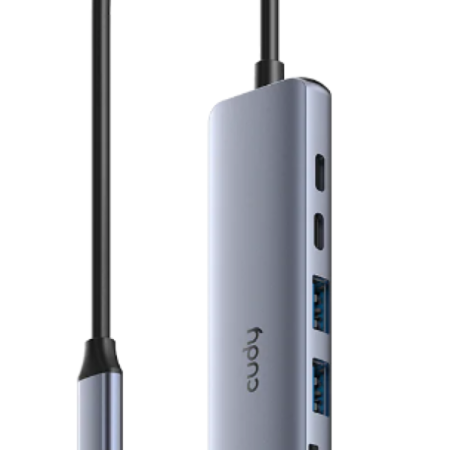 Cudy UH407 , 7-In-1 HDMI SD/TF 4K USB-C Hub, 60/144/240 Hz, 5Gps, 100W