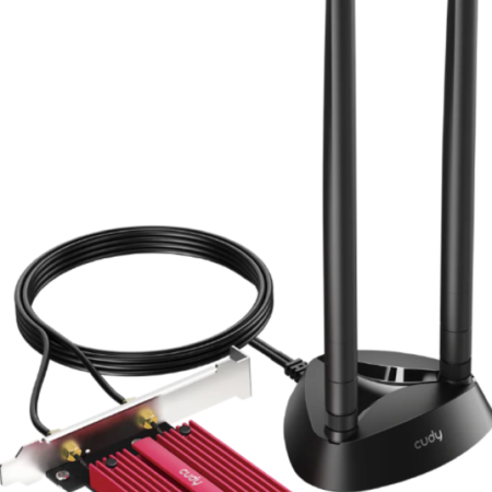 Cudy WE9300S,BE9300 Wi-Fi 7 Bluetooth 5.4 PCI-E Adapter,5.7 Gbps + 2.8 Gbps + 688 Mbps WiFi