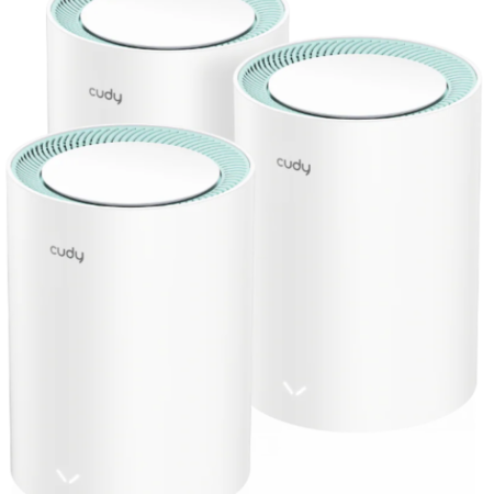 Cudy M1500 3-Pack,AX1500 Gigabit Mesh Wi-Fi 6 System,1201 Mbps + 300 Mbps Wi-Fi