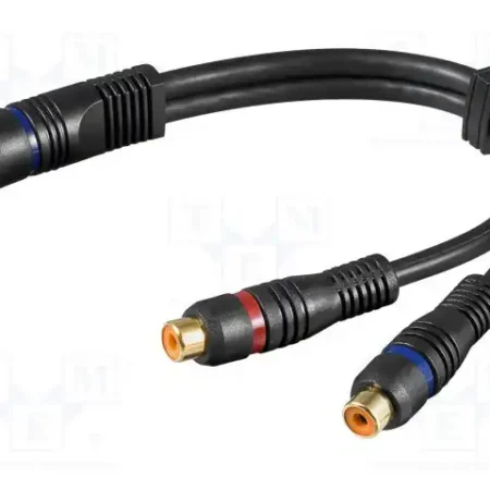 Stereo kabl muški na 2RCA ženska 0.2m BK002