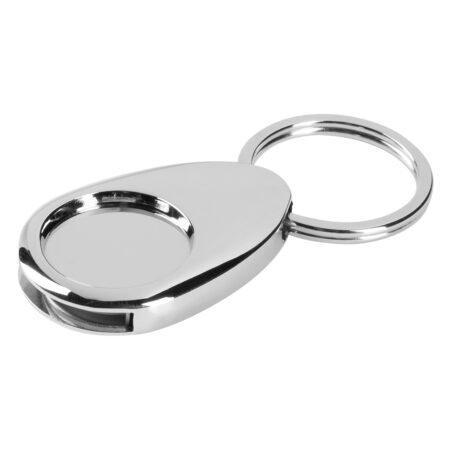 VALOR, privezak za ključeve sa žetonom za kolica za kupovinu sjajno metalni