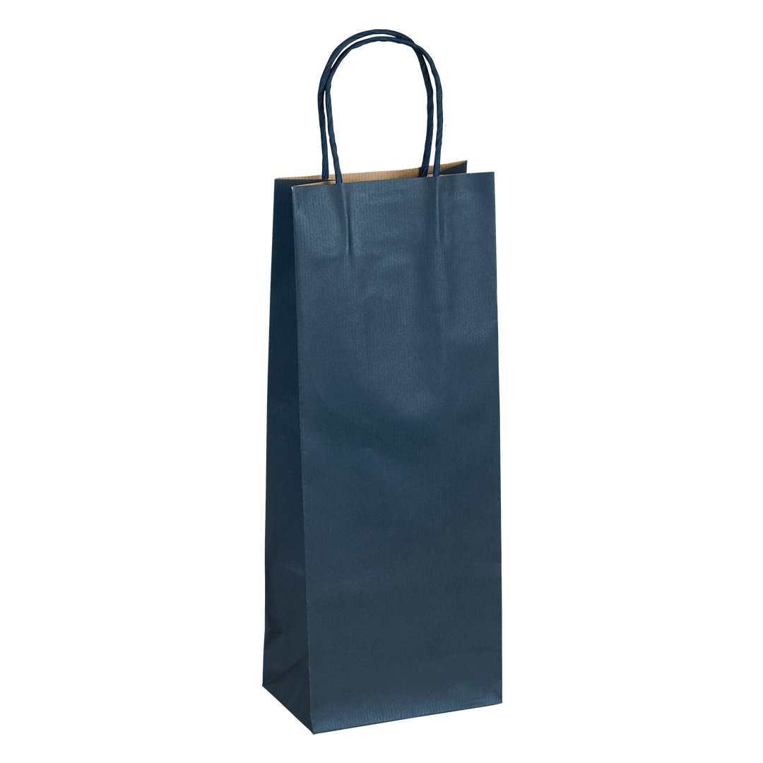 ARISTO, papirna kesa za flašu, 120 g/m2, plava