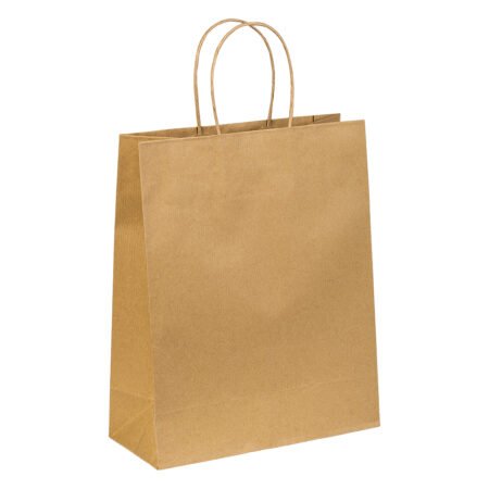 COCO, papirna kesa sa podvijenim vrhom, 120 g/m2, bež