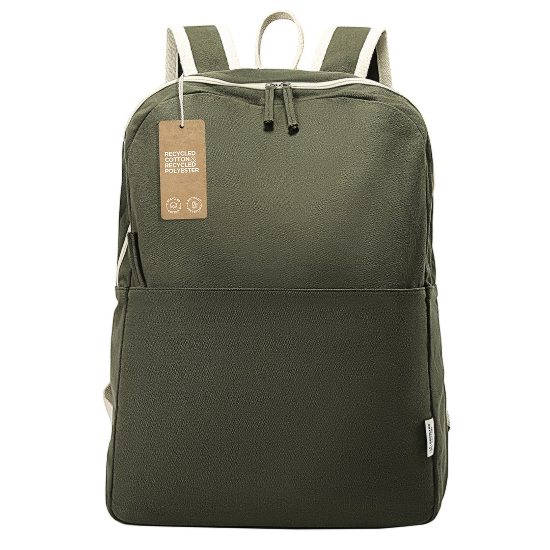 HERITAGE, ranac od recikliranog pamuka, 280 g/m2, maslinasti