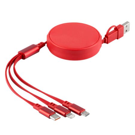 ONES 6IN1, usb type-c kabl za punjenje i prenos podataka, 6 u 1, 60w, crveni