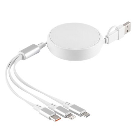 ONES 6IN1, usb type-c kabl za punjenje i prenos podataka, 6 u 1, 60w, beli