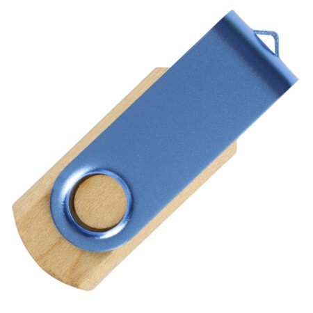 SMART WOOD, usb flash memorija, svetlo plava, 8GB